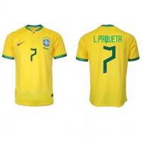 Maglie da calcio Brasile Lucas Paqueta #7 Prima Maglia Mondiali 2022 Manica Corta